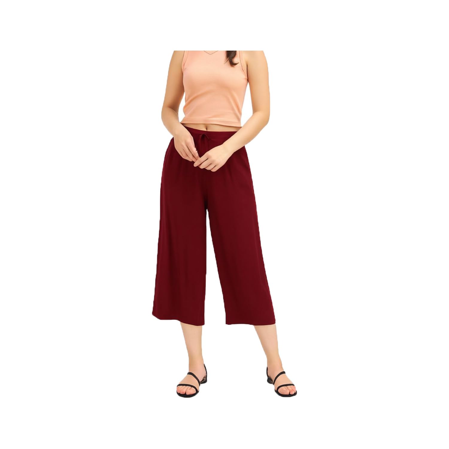 Womens Casual Cotton Loosefit Capris For Girls Single Pack-image-46