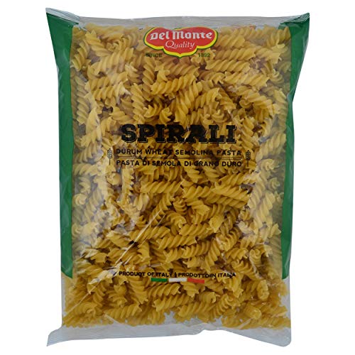 Image of Del Monte Spirali Pasta (Imported) | 100% Durum Wheat Semolina| No Maida | High in dietary fibre | Source of protein | Cholesterol Free | Low Calories | No Artificial Ingredients, Salt & Sugar | 1Kg