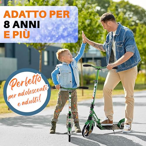 Image of Lightweight and Foldable Kick Scooter - Adjustable Scooter for Teens and Adult, Alloy Deck with High Impact Wheels (Camouflage)