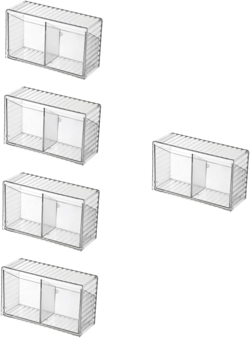 Wall Mounted Cotton Swab Organizer Storage Box for Hair Ties Cotton Pads Items Stylish Wall Dispenser for Bathroom Living Office