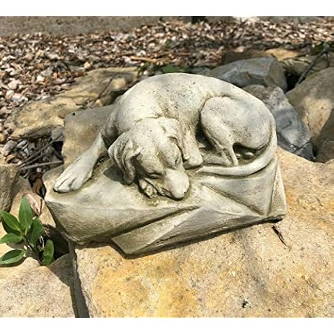 Sleeping Dog Statue Garden Ornament by Burgess Home & Garden Cover