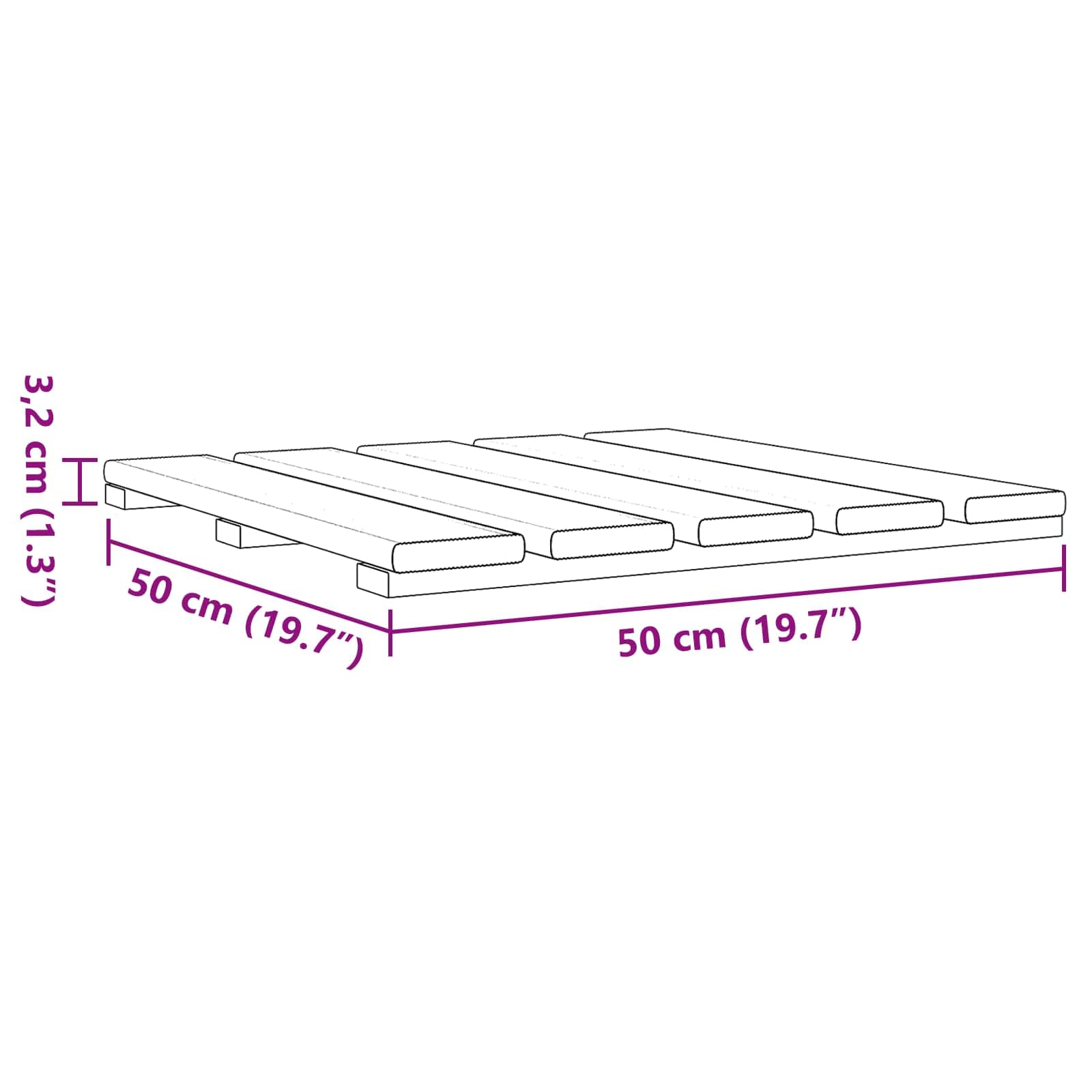 vidaXL Piastrella per Decking 6 pcs Marrone 50 x 50 cm, Giardino e terrazza, decking moderno in legno di pino resistente, set piastrelle quadrate per patio e piscina