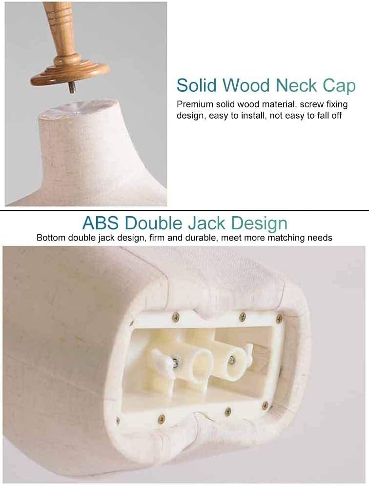 Tailors Dummy Dressform Female Dress Form with Metal Base, Clothing Display for Women's T-Shirt/Wedding Dress/Garment, Adjustable Height Dressform