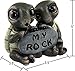DWK - Rock Solid Love - Adorable Romantic Turtle Couple Two-Piece Figurine Best Friends Lovers Collectible Valentine's Day Gifts Office Desk Statue Home Decor Patio Garden Accent, 5.5-inch