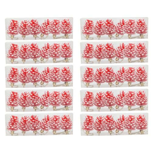 Cônes de pin artificiels pour sapin de Noël et décoration festive