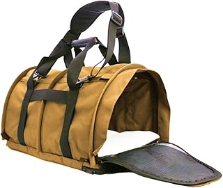 SturdiBag XL Pet Travel Carrier: Flexible Height for Cat and Dog Soft Sided with Safety Clips and Seatbelt Straps | Earthy TAN, 20
