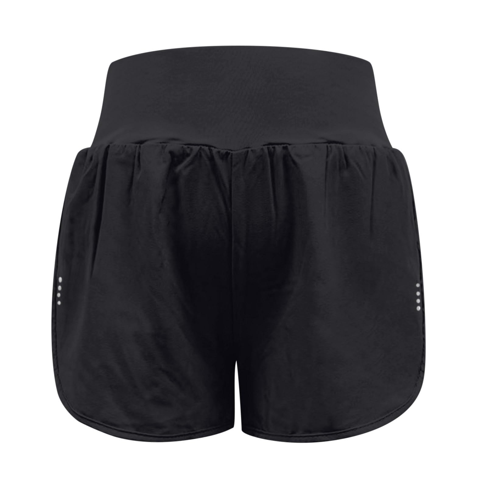 Generisch Damen 2-in-1 Sport-Shorts mit integrierter Innenhose - Funktionale Laufshorts mit praktischer Handytasche | Kurze Hose für Fitness, Yoga und Laufen