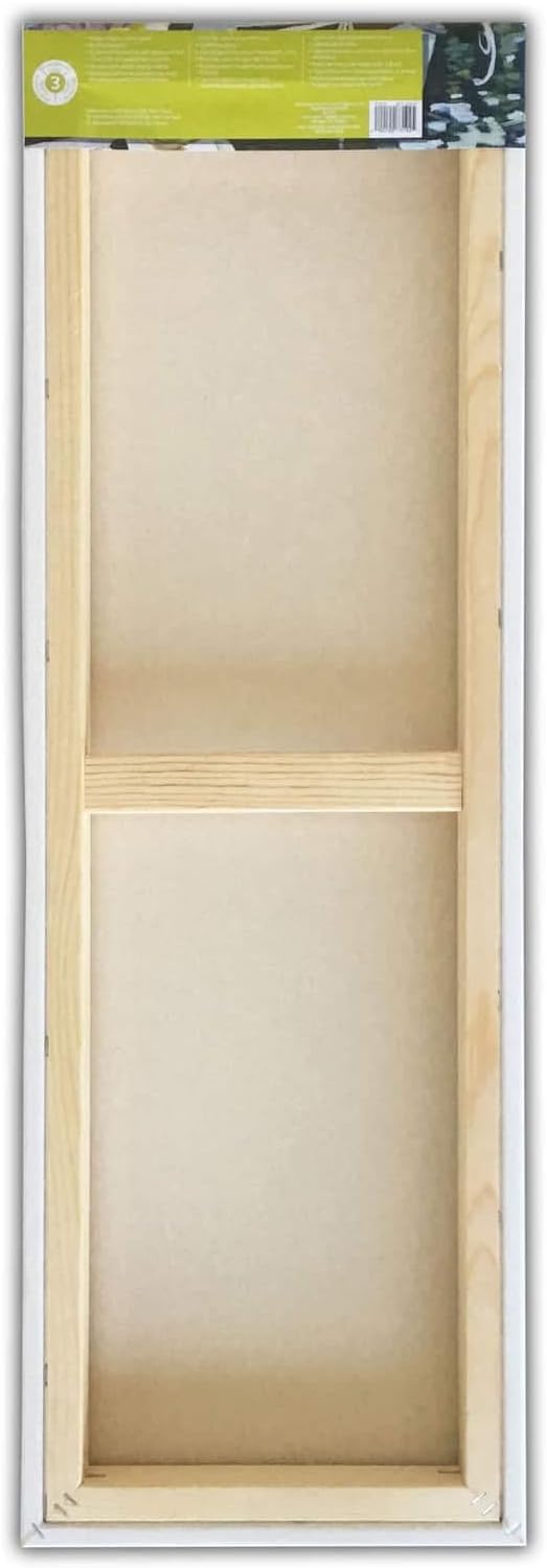 Artist's Loft 12" x 36" Level 3 Gallery Wrapped Heavy Duty Canvas - Archival, Acid Free Cotton Canvas for Acrylic and Oil Paint - Bulk 6 Pack