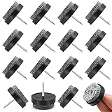 Filzgleiter Schrauben, 50 Stück Filz Stuhle Möbelgleiter 24mm Möbelunterlage Nägel Set rutschfeste Verhindert Kratzer und Geräusch für Laminat Parkett Sessel, Holzmöbel Stuhl,Hocker Tischbein Füße
