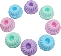 Vista 1 de To encounter Paquete de 24 mini tazas de silicona para hornear, moldes de silicona de calabaza para gelatina, molde de postre antiadherente, moldes