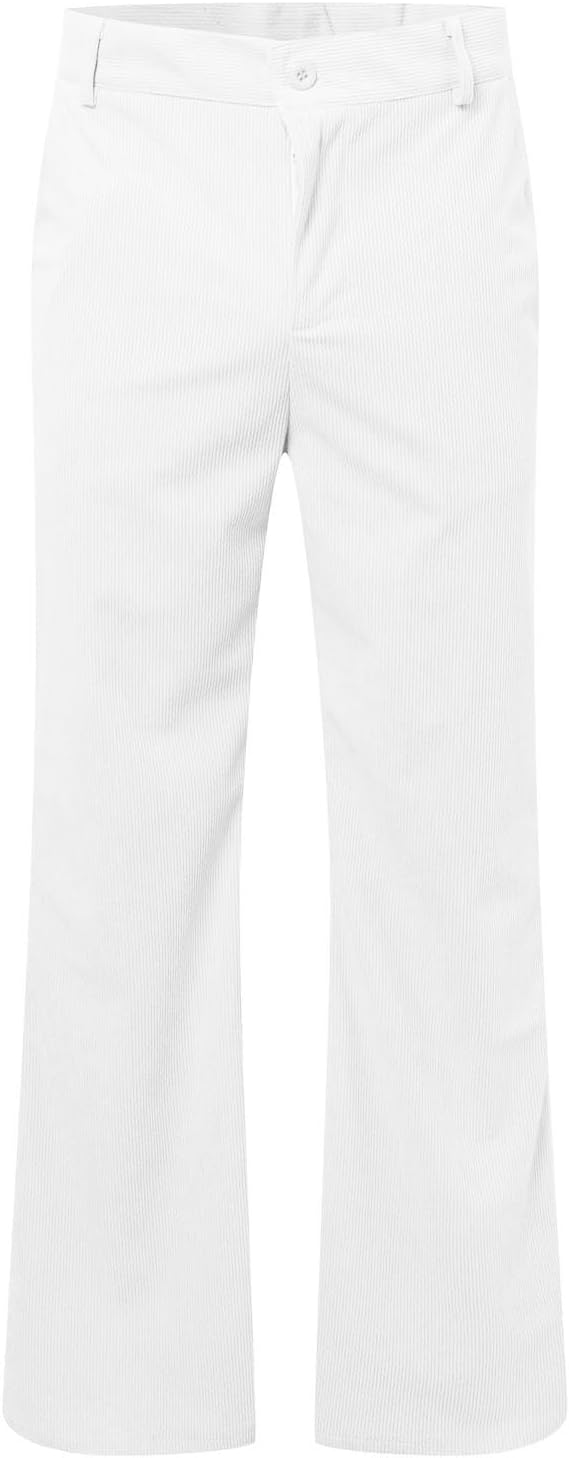 Mens Work Professional Dress Pants,Retro Corduroy Flare Slacks | Loose,Solid,Comfortable,Office,Daily Work,Golf,Business Meetings,Fashion Events,Summer Party,Wedding,2026 Classic Chinos