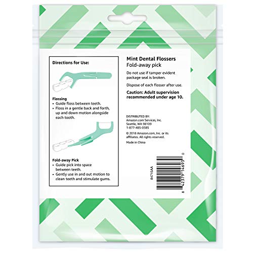 Amazon Brand - Solimo Mint Dental Flossers, 90 Count #TOP3