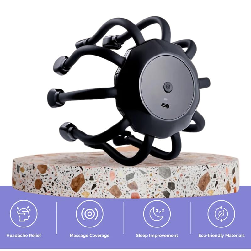 Bliskloud octopus head massage, calms headache, increases sleep, relieves stress. 360? Skull massage | Versatile mode | Lack of stress and anxiety, deep skull massage Bliskloud octopus head massage, calms headache, increases sleep, relieves stress. 360? Skull massage | Versatile mode | Lack of stress and anxiety, deep skull massage