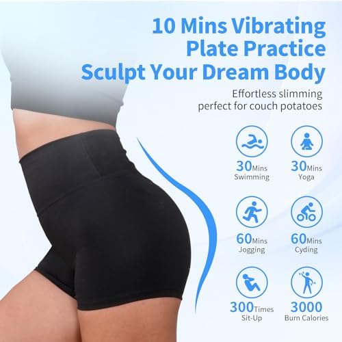 Vibration Plate Exercise Machine, Vibration Plate for Lymphatic Drainage, Whole Body Workout Vibrate Fitness Platform, Waver Vibration Plate for Weight Loss Shaping Toning, Home Gym Equipment 3 51FMqFAAPVL. AC