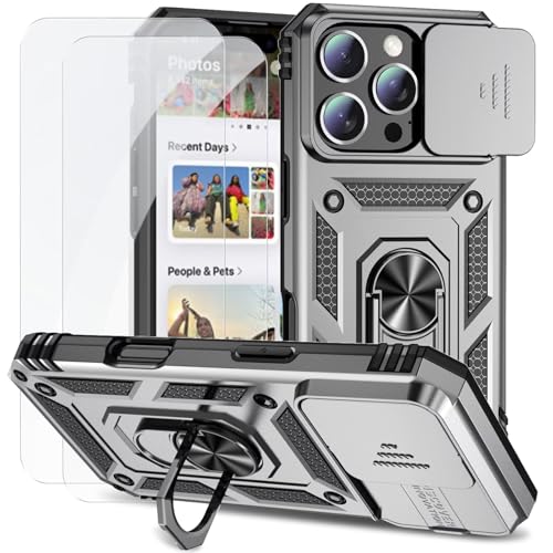 HAOFUGUI gѓdbP[XΉXiaomi Redmi Note 14 Pro Plus 5G, t [2pbN] XN[veN^[, TPU+PC w\ ϏՌ y P[X, 360x] X^h@\ Jی h~dbP[X-