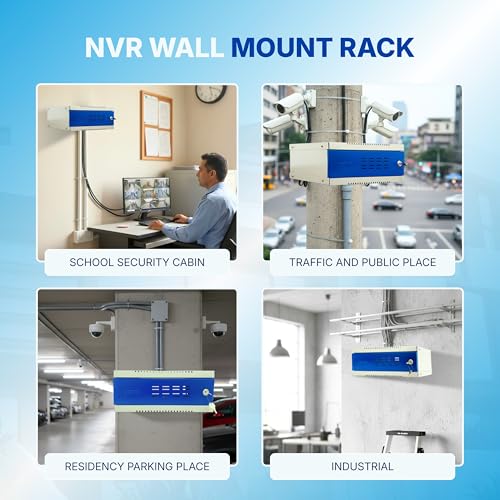 Image of Geonix DVR Rack Mini 2 U| Wall Mount Network Server Rack | NVR Cabinet Box with Lock | 0.4 mm Metal Thickness
