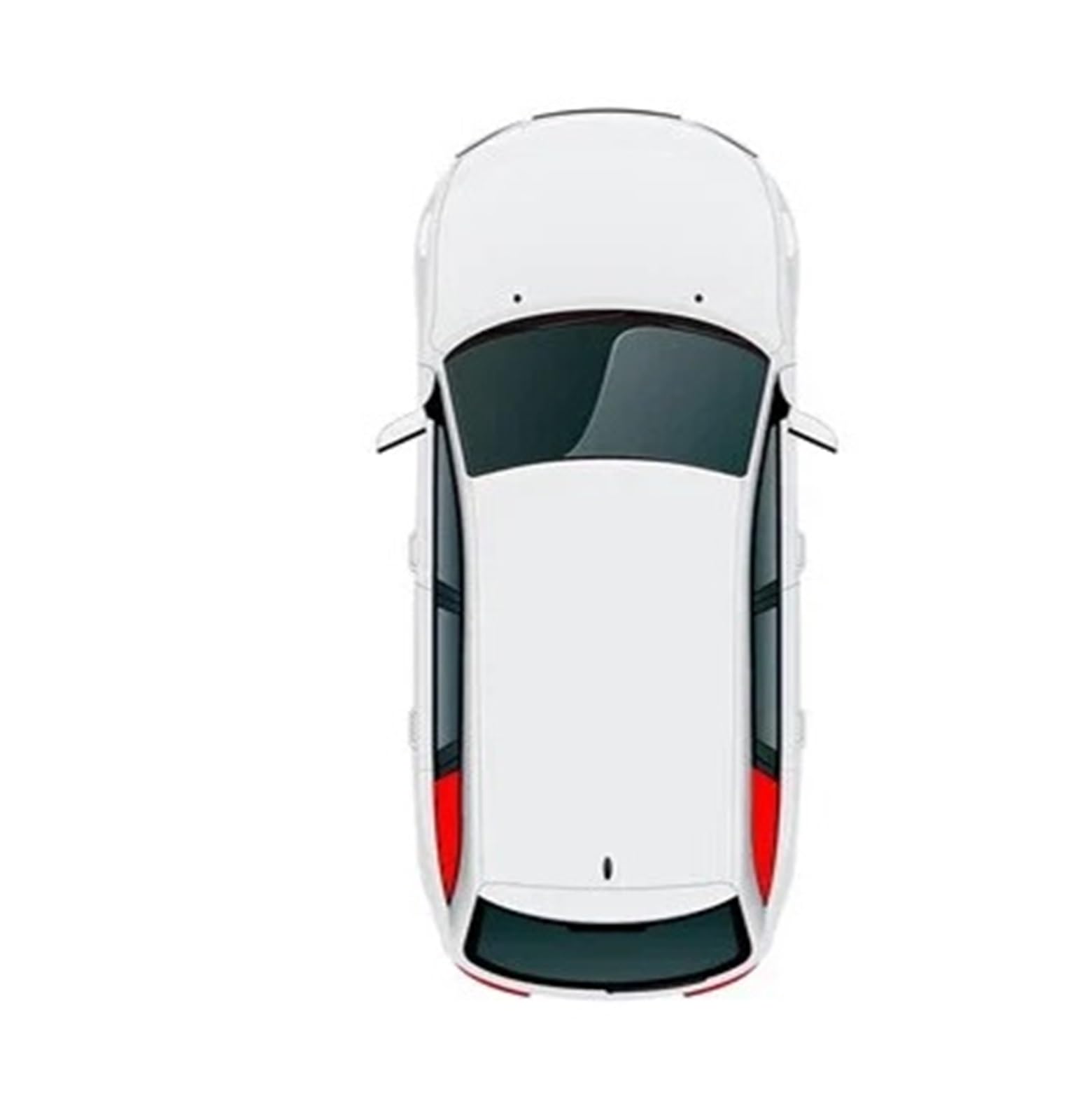 Kfz Outdoor Abdeckplane Für Vw Für Polo 6 Fließheck 17-24 Volle Abdeckung Privatsphäre Blind Vorhang Front Windschutzscheibe Fenster Autoscheiben Sonnenschutz(2PC Side Triangle)