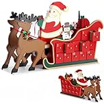 Spielwerk® Wooden Advent Calendar 2025 | 24-Day Countdown | Christmas Landscape | Fill Your Own Advent Calendar | Festive Décor | Eco-Friendly | Reusable Holiday Countdown