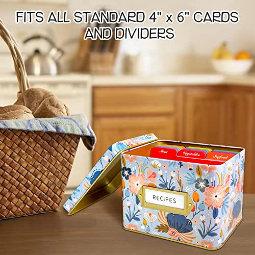 image for SUPMIND Recipe Box, Recipe Card Box for 4