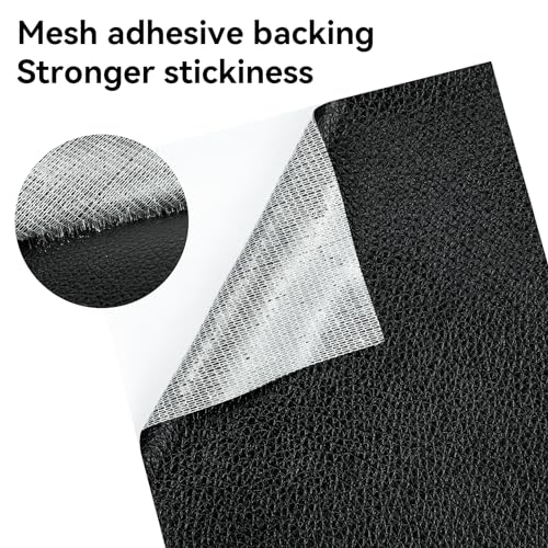 Miniatura 3 de 6 Parches De Cuero Adhesivo, 10 X 20 Cm, Polipiel Adhesiva Para Reparación, Tapizar Sofá, Asiento De Coche, Color Negro 10 X 20 Cm