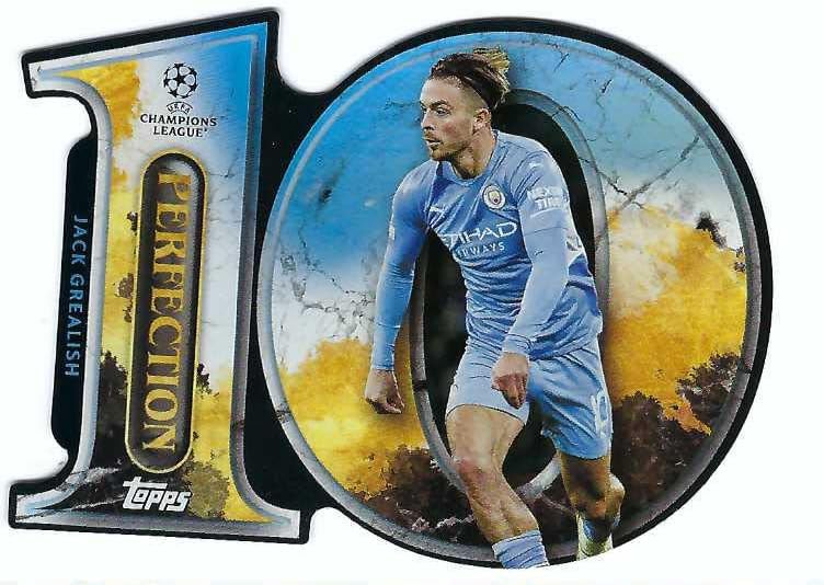 JACK GREALISH 2021-22 Topps UEFA Champions League Soccer Perfection #PF-10 Card Manchester City England