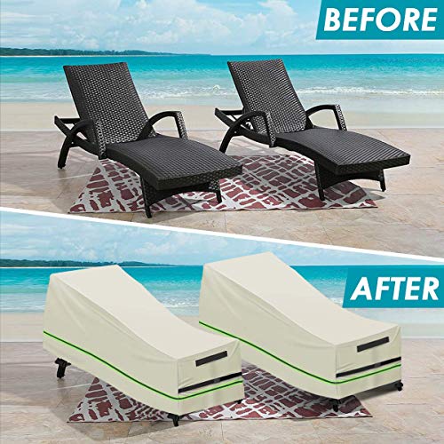 image for king do way Patio Chaise Lounge Cover, Heavy Duty Waterproof Lounge Ch