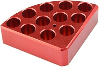 Scilogex 18900002 Quarter Reaction Block for 4 mL Reaction Vessel 15.2 mmDia, 20 mmHeight, 11 Holes, Red