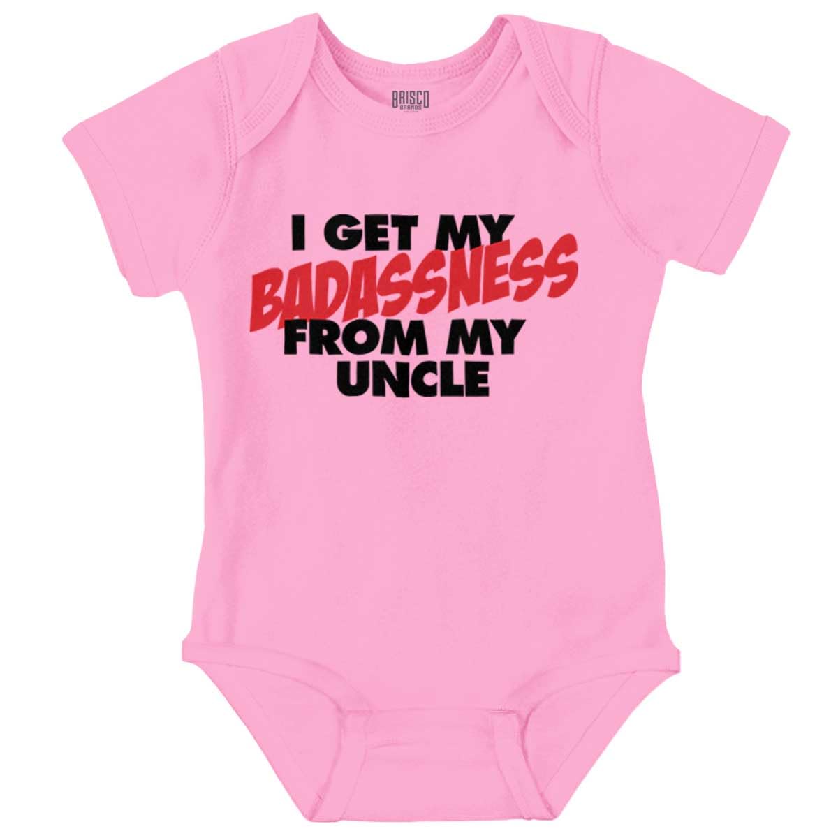 Brisco Brands I Get My Badassness From My Uncle Baby Romper Boys or Girls