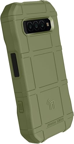 Miniatura 8 de Nakedcellphone Serie Special Ops compatible con Kyocera DuraForce Pro 3, funda protectora resistente contra huellas, textura de agarre mate, verde