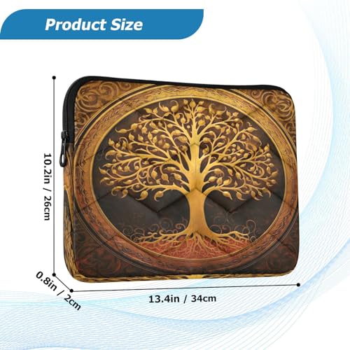 Funda para portátil 13-14 pulg con diseño árbol dorado miniatura 3