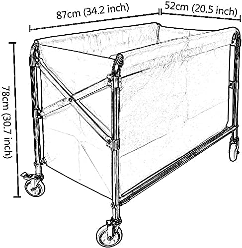 Kuchnia Ruchome Wózki Szare Medyczne Składane X-Cart Z Kółkami Basket Trolley Heavy Duty Pranie Heat Dla Hotel Metal Lniana Sorter Do Szpitala Do Domu