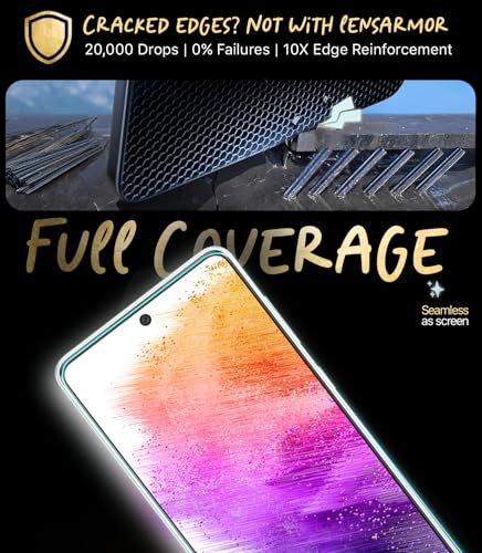 Image of Lensarmor Compatible with Samsung Galaxy A73 / A71 (6.7 Inch) Screen Protector (1 Pack) - Premium 9H Tempered Glass, Military-Grade Protection, HD Clear Display & Case-Friendly Fit