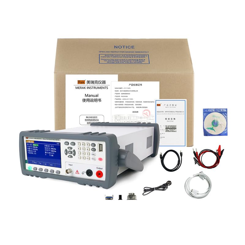 RK2683BN Insulation Resistance Tester Resistance Range 10kΩ-5TΩ Voltage 500V Standard USB RS232 Communication Interface