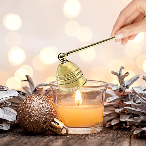 Kerzenlöscher aus Messing mit BEWEGLICHEM Kopf 25 x 3,8 cm SICHERES LÖSCHEN für Advent Christbaum und Haushalt edles Design von MaMeMi