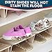 4 Pcs Shoe Slots Organizer for Closet – 10 x 8.7 Inches, Space Saver, Double Layer Shoe Dividers for Shelves – Durable, Stackable Shoes Organizer for Closet | Fits Heels, Sneakers, Flats, and More