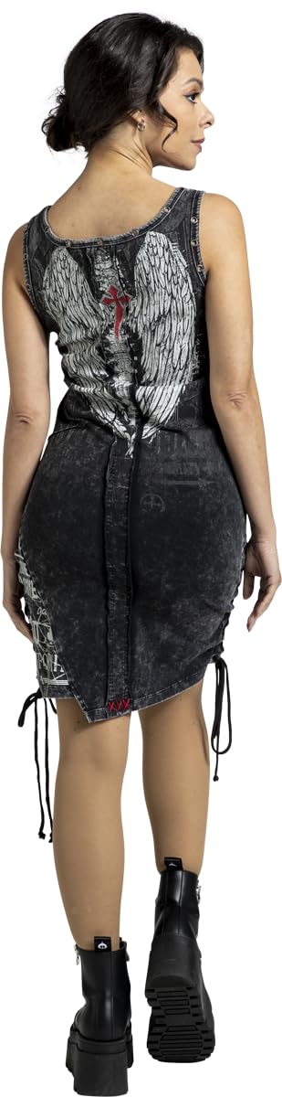Rock Rebel by EMP Damen Kurzes Kleid Stay A Little Longer grau