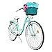 Milord. Komfort Fahrrad mit Korb, Hollandrad, Damenfahrrad, 3-Gang, Aqua Blau, 28 Zoll