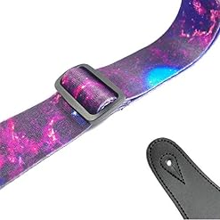 Bestgle Sangle de guitare en polyester terylene Longueur réglable Purple Cloud Starry Sky Pattern pour guitares… - Les Beatles, Paul McCartney, John Lennon, RIngo Starr, George Harrison Bestgle Sangle de guitare en polyester terylene Longueur réglable Purple Cloud Starry Sky Pattern pour guitares… – Image 3