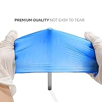 Vista 4 de Basic Medical Synmax - Guantes de vinilo para examen, sin látex y sin polvo, grandes, BMPF-3003 (caja de 1000), color azul