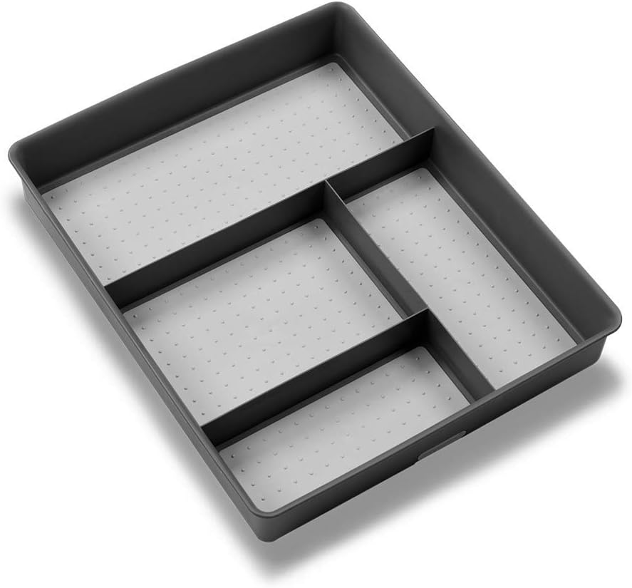 Madesmart Classic 4-Compartment Plastic Drawer Organizer Tray