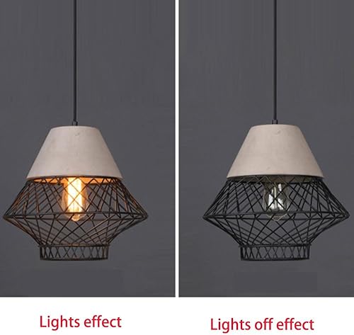 Miniatura 4 de Modernas luces colgantes de cemento, estilo industrial vintage, lámpara colgante de techo de malla nórdica para cocina, isla, comedor, sala de