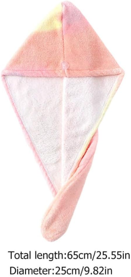 Super Absorbent Coral Fleece and Fast Drying for Hair Protection Hair Drying Towel Hat and Random Color Suitable for Office Workers