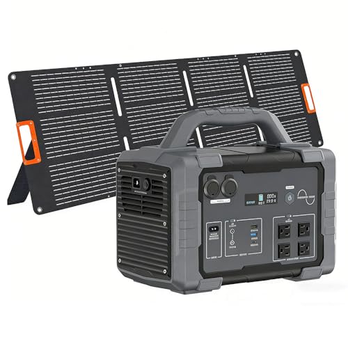 STARYLINE Solar Generator 1800W (3600W Surge) with 200W Solar Panel, 1024Wh LiFePO4 Portable Power Station Kit, 1.5H AC Fast Charge, Clean Energy for Home Backup, RV Camping, Emergency Outages
