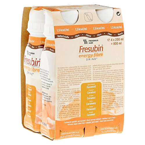 Fresenius Fresubin Energy - Bebida con sabor a caramelo (4 unidades x 200 ml)