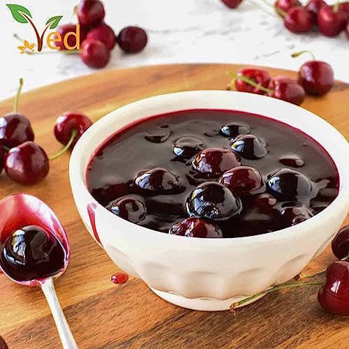 Ved Gourmet Original Red Maraschino Kirschen - Italienische Kirsche für Old Fashioned Cocktails - Veganer Cocktail, Bourbon-Kirschen in natürlichem Sirup zum Cocktail-Topping - (300-g-Glas (1er-Pack))