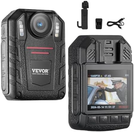HKFUG Mini Body Camera 1080P HD Small Video Recorder Built in 32GB Memory Card Portable BodyCam with Night Vision Police Wearable Camcorder for Indoor, Outdoor, Traveling, Law Enforcement, Sport