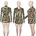 Ptorlio Sexy Camo Jacket for Women Plus Size Army Fatigue Long Cargo Jackets Trench Coat Fashion
