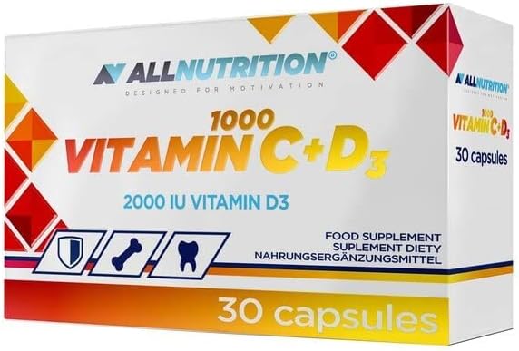 Allnutrition Vitamin C 1000 + D3, 30 Caps