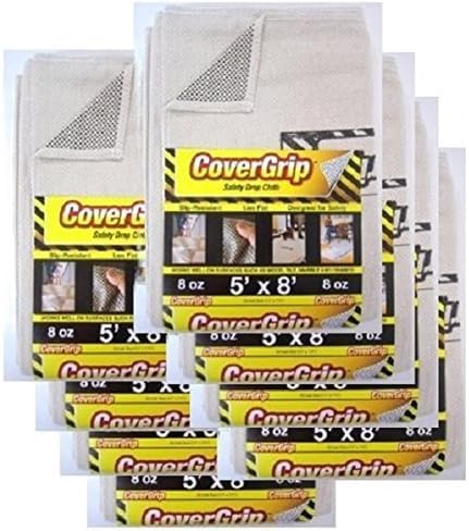 Image of 8 Oz Canvas Safety Drop Cloth, 5' x 8', (Pack Of 8)