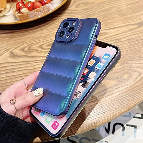 Coque silicone anti-choc iPhone 12 Pro cuir violet robuste - 4